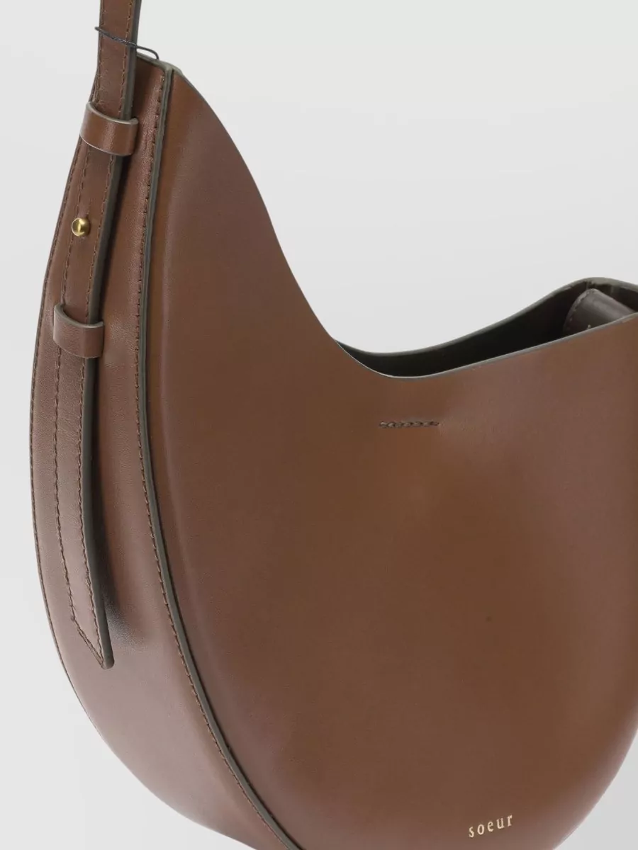 Soeur Shoulder Bag Curved Shape Adjustable Strap Buckle