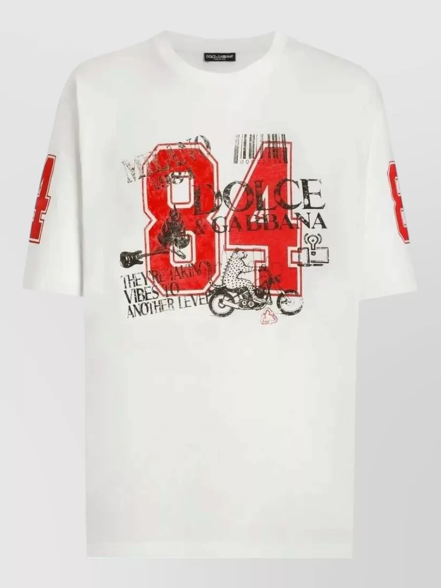 Dolce&Gabbana Printed Regular-Fit Crew-Neck Short-Sleeve T-Shirt