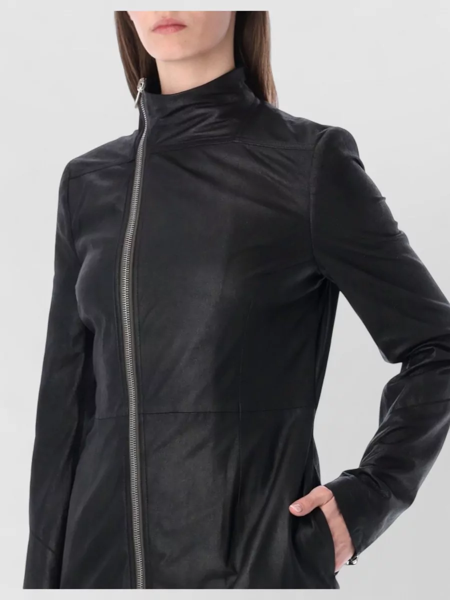 Rick Owens Gary Coat High Collar Long Sleeves