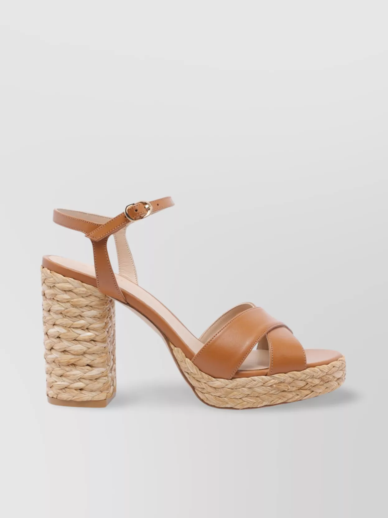 Stuart Weitzman Heel Strap Sandals With Braided Cross Design