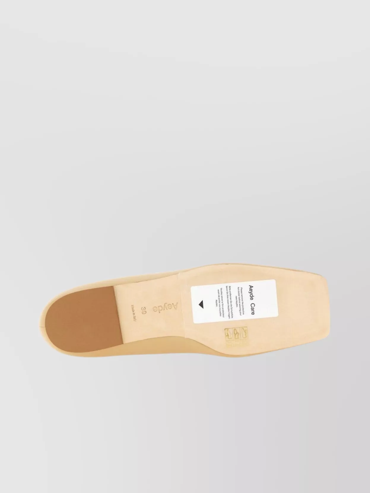 Aeyde Tom Square Toe Loafer With Stitch Detailing