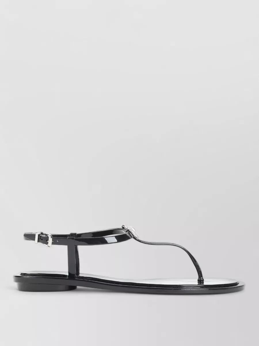 Mach & Mach crystal-embellished rubber thong sandals