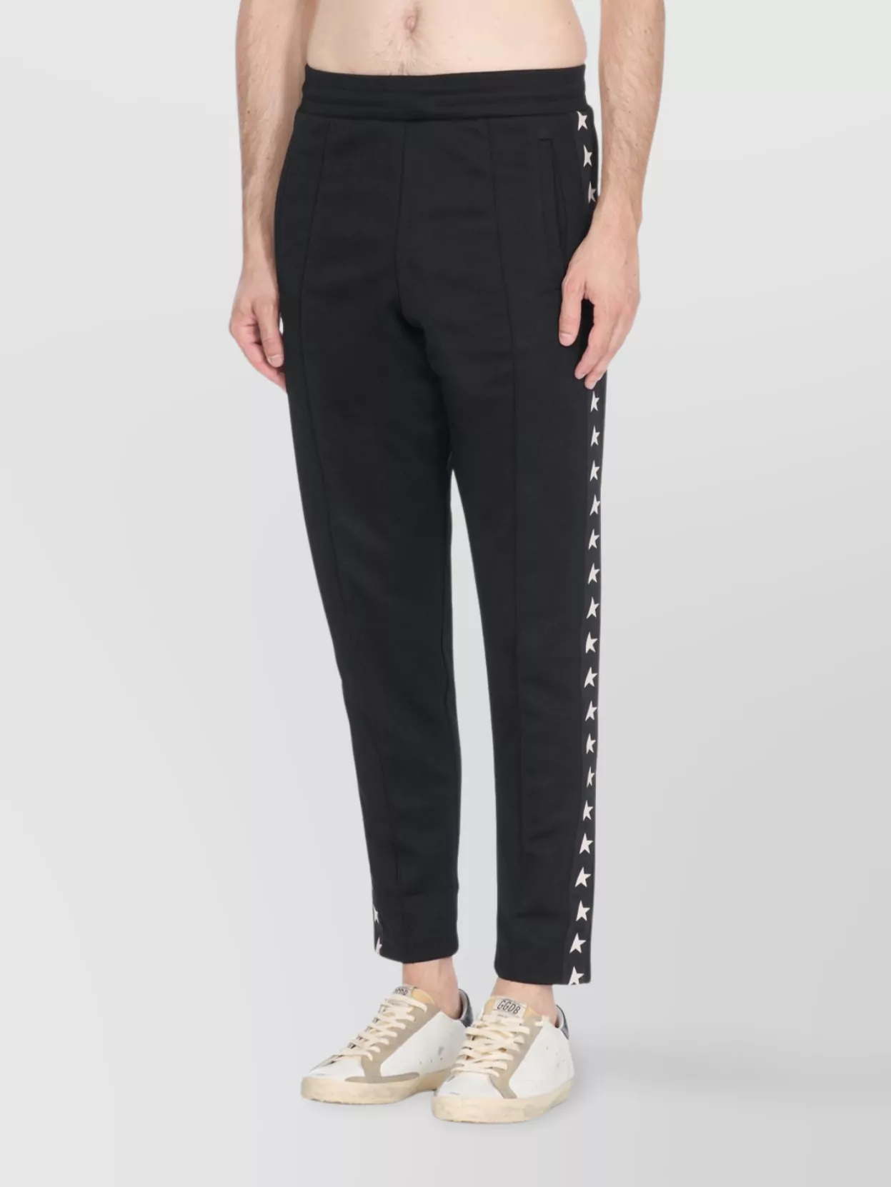 Golden Goose Man's Straight Trousers Star Pattern
