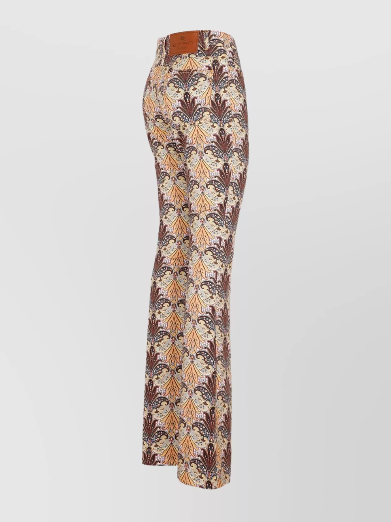 ETRO 5 POCKETS FLARED HIGH WAIST PANTS
