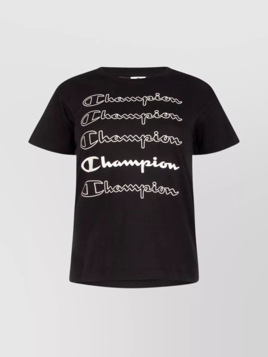 Shop Champion Basic Crew Neck T-shirt In Black
