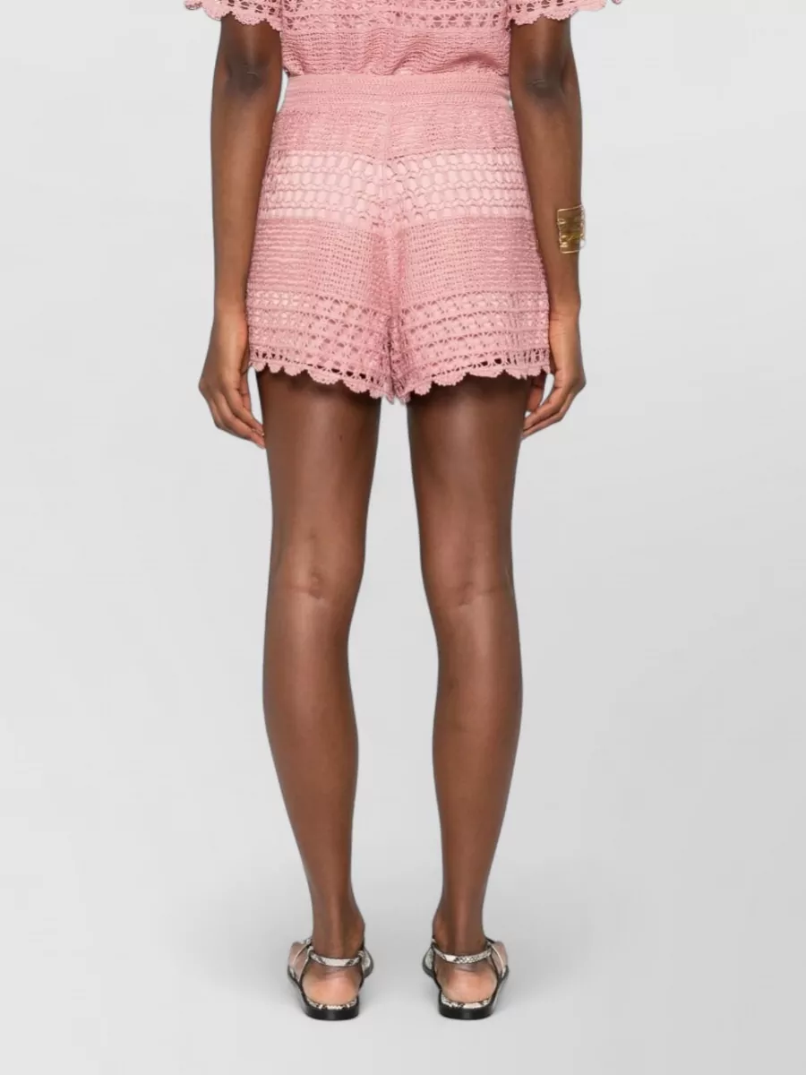 Zimmermann Crochet Drawstring Shorts
