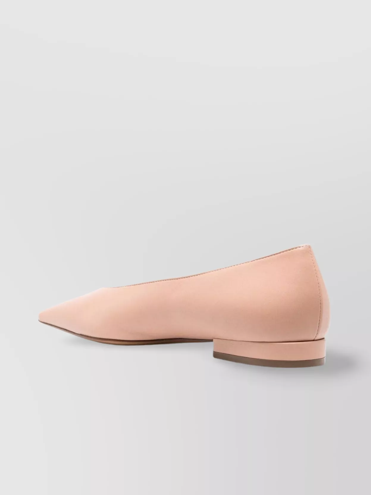 Lanvin Leather Pointed Toe Ballerina Shoes In Pink