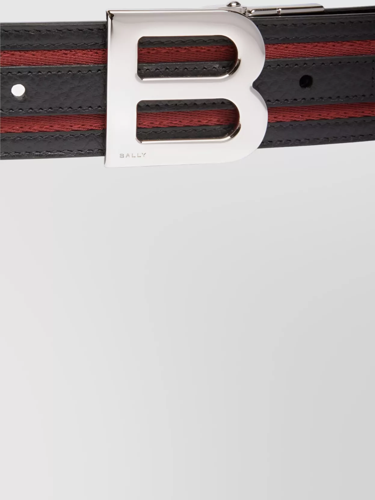 Bally Logo Belt Adjustable Metal Buckle In Multi