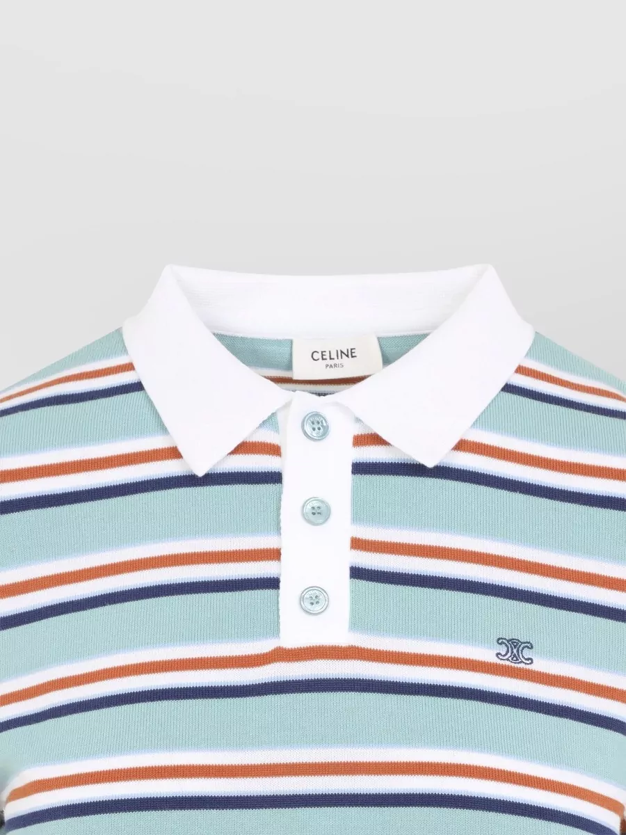 Celine Cotton Polo Sweater