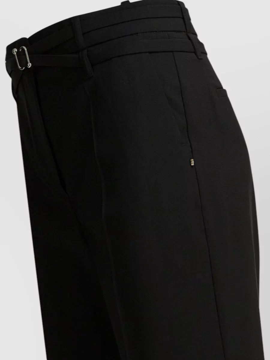Sportmax Pleated Front Trousers Belt Loops Pockets