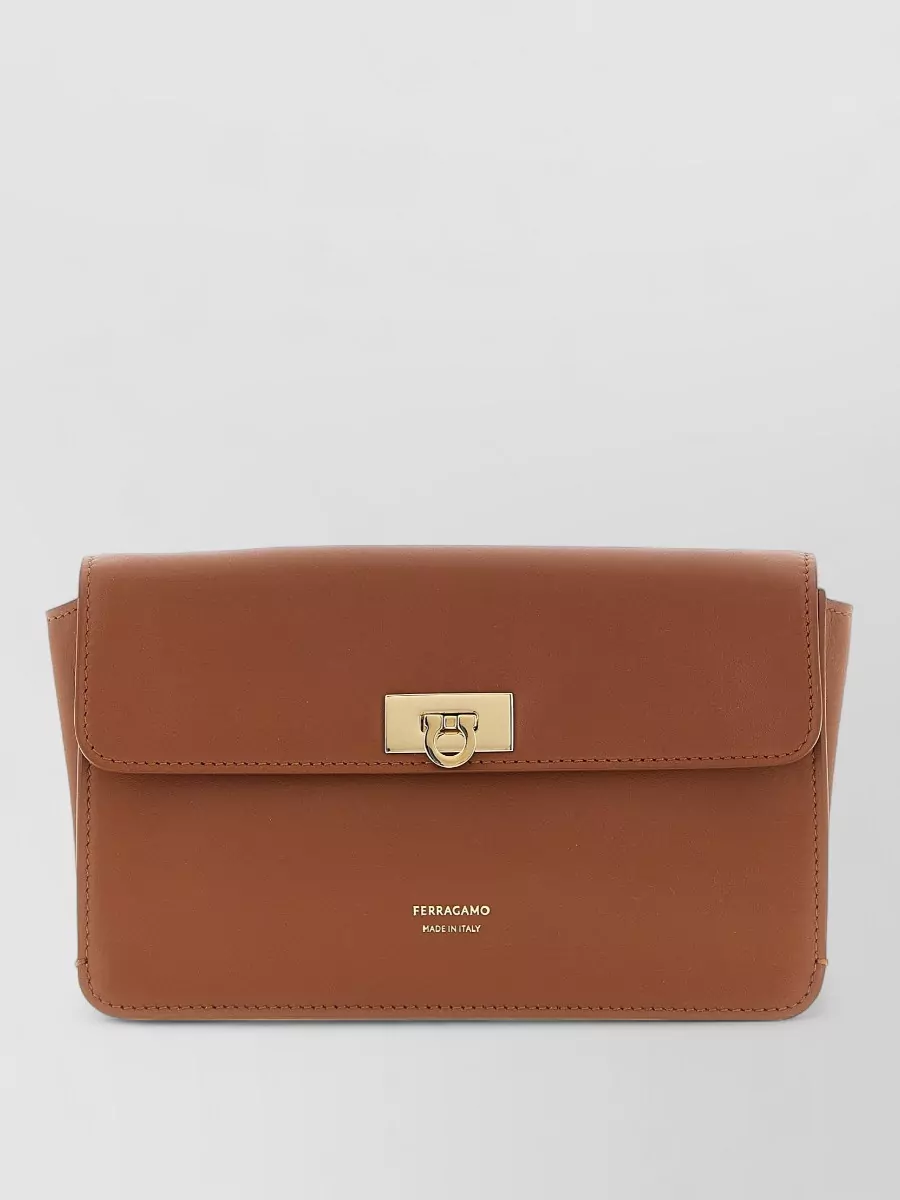 Ferragamo gancini leather cross-body bag