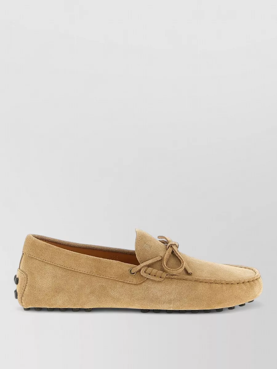 Tod's Suede Loafers Gommino Style Bow Detail