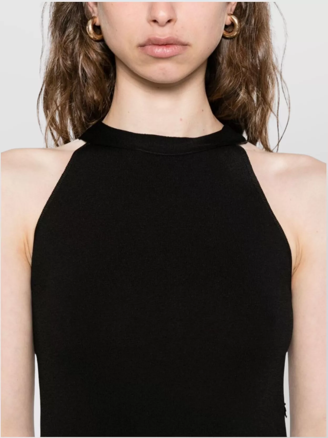 Max Mara Halter Neck Fitted Knee-Length Dress