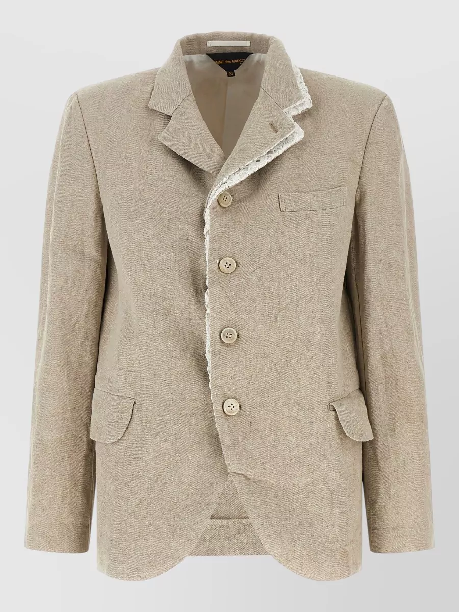 Comme des Garçons linen single-breasted blazer