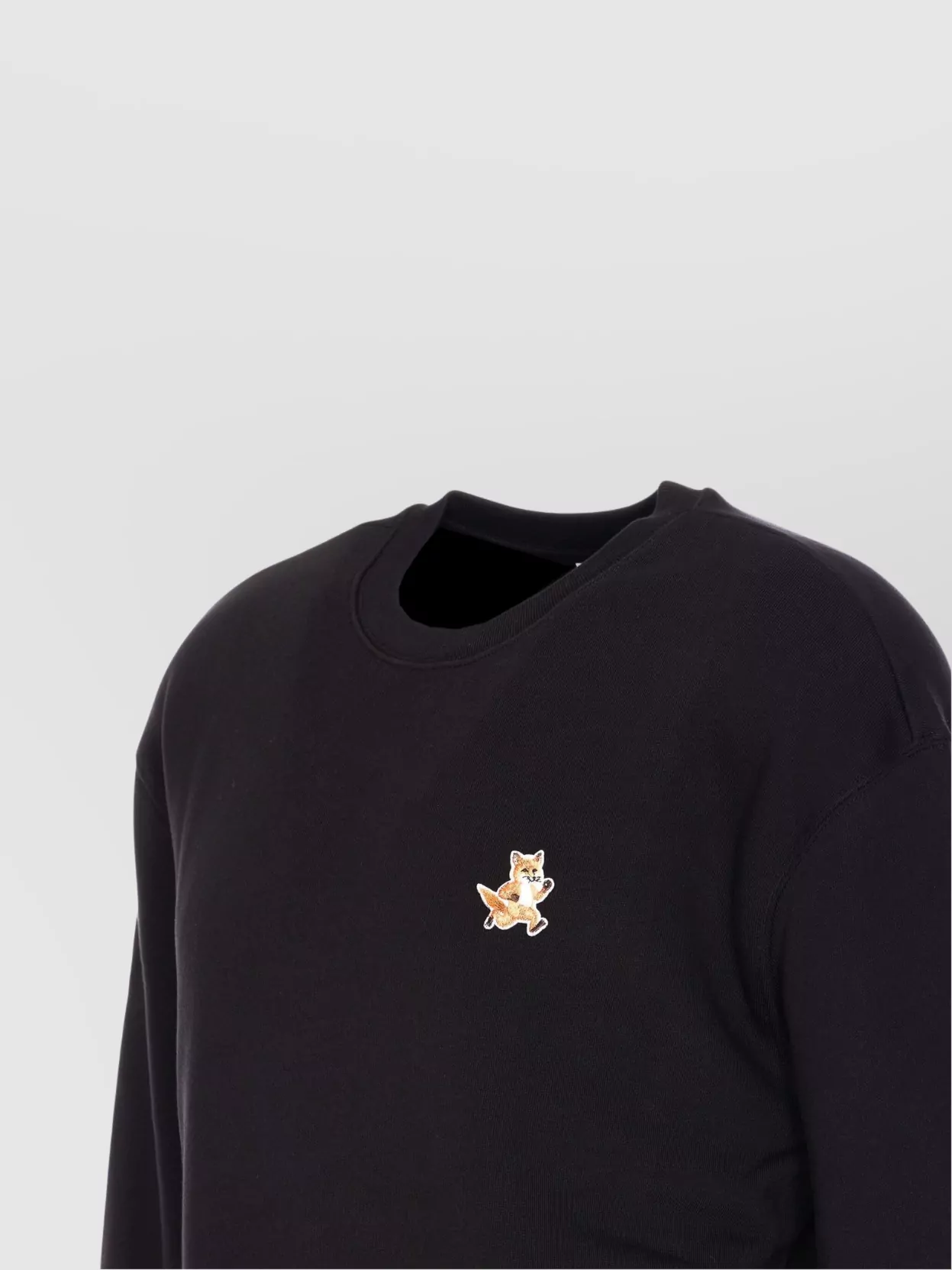 Maison Kitsuné Crewneck Logo Embroidered Sweater