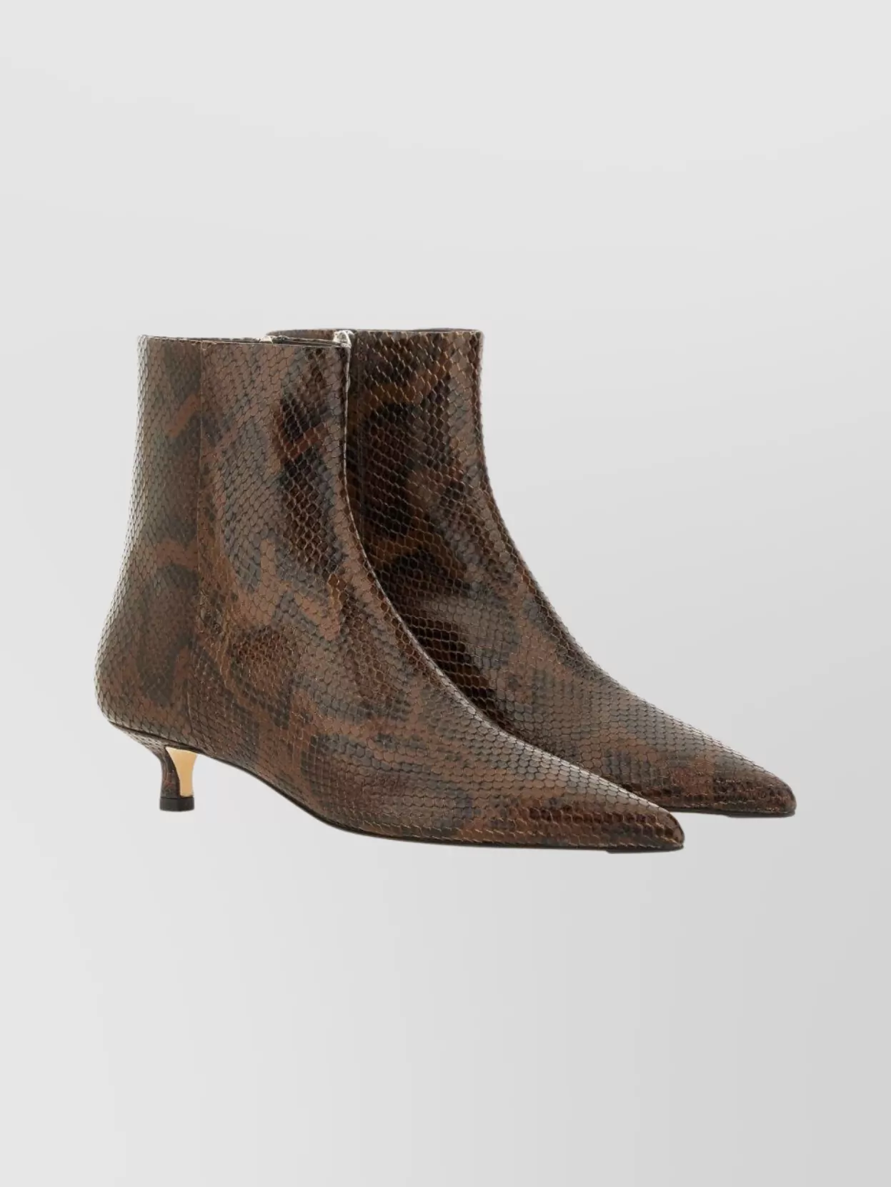 Aeyde Pointed Toe Ankle Boots With Kitten Heel