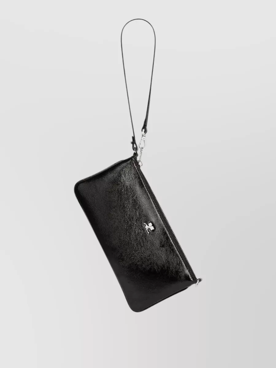Courrèges Très Courrèges Varnished Leather Shoulder Bag