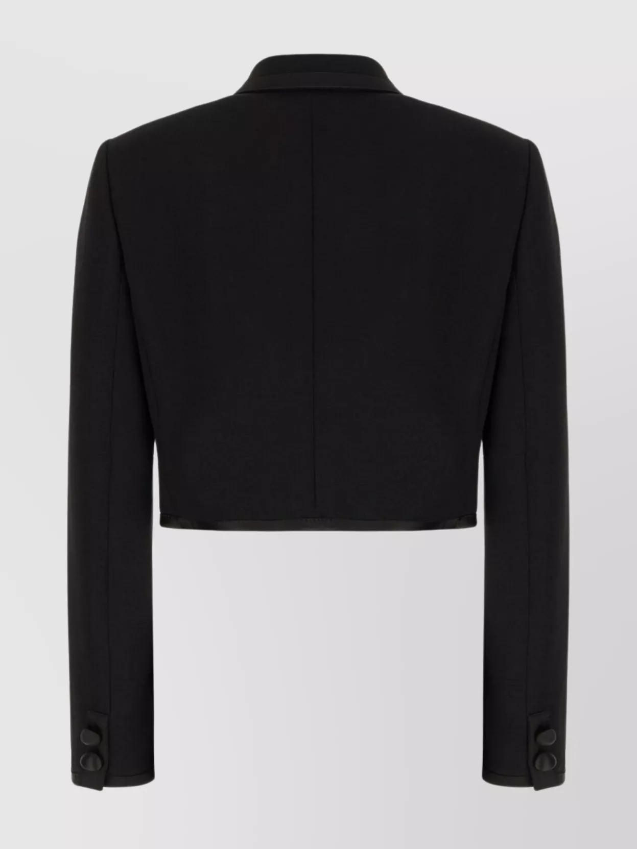 Dolce & Gabbana Blazer Wool Blend Satin Buttons In Black