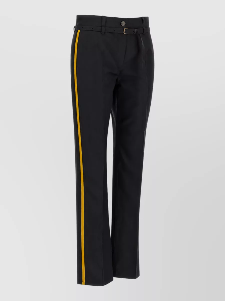 Dries Van Noten Wool Straight-Leg Tailored Trousers