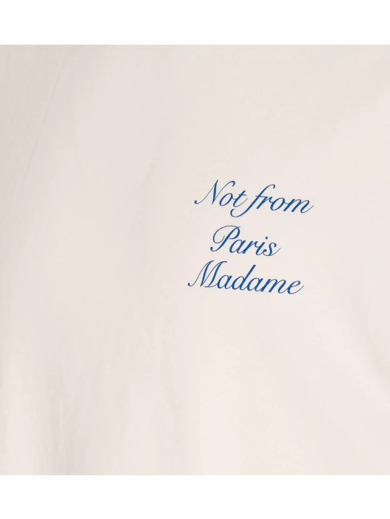 Drôle De Monsieur Cursive Slogan Graphic Print Crew Neck T-shirt