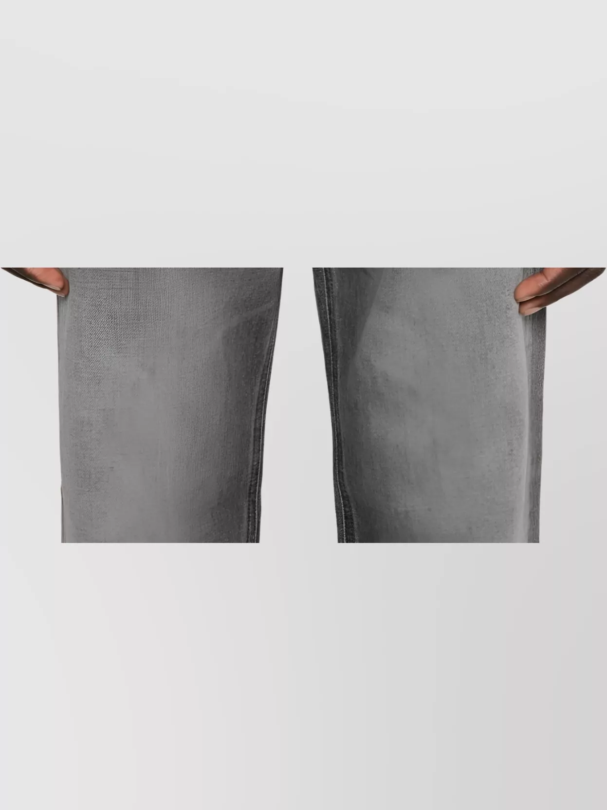 Diesel Straight Trousers With Faded Effect And Belt Loops