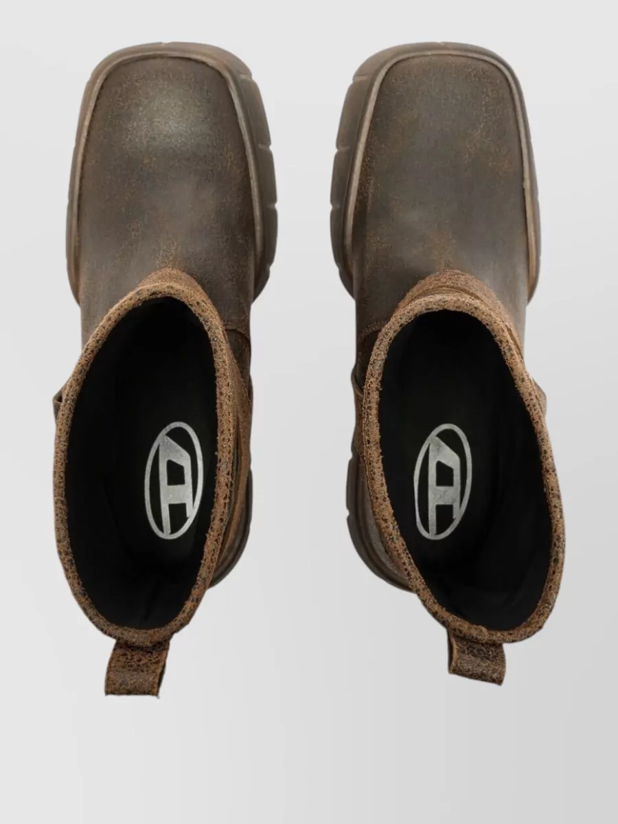 Diesel Leather Ankle Boots
