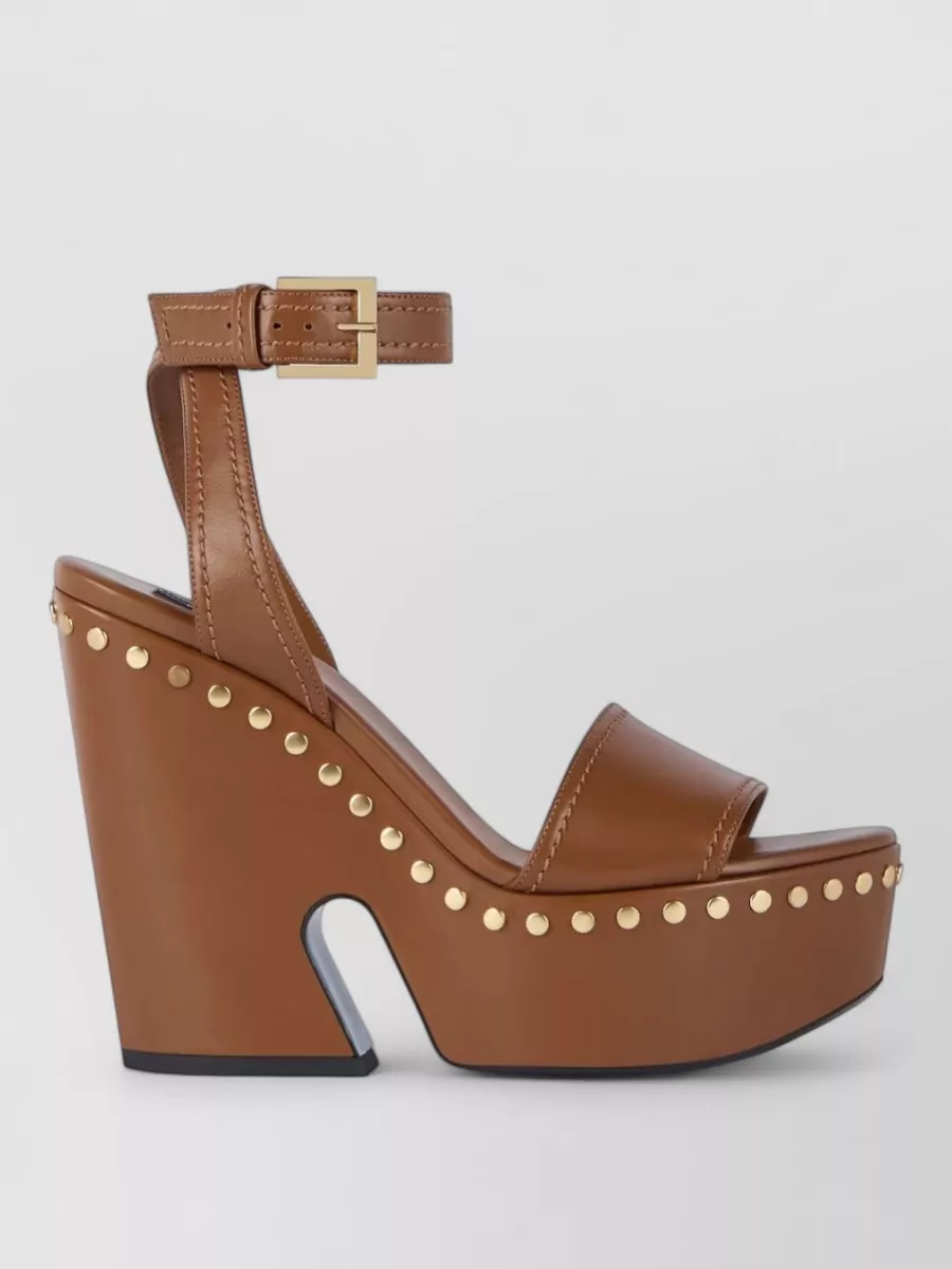 Givenchy leather platform sandals with studs