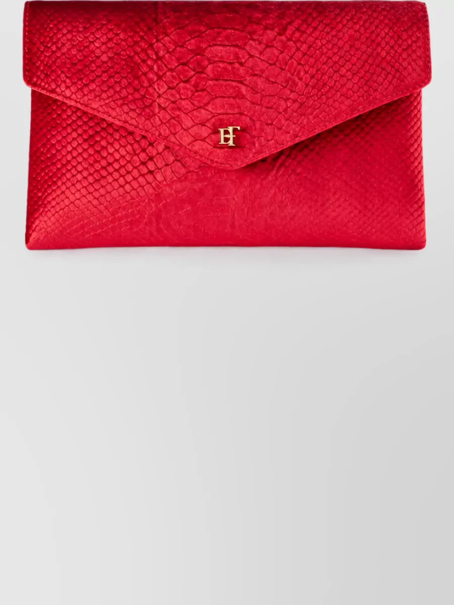 Elisabetta Franchi velvet crocodile-effect shoulder bag