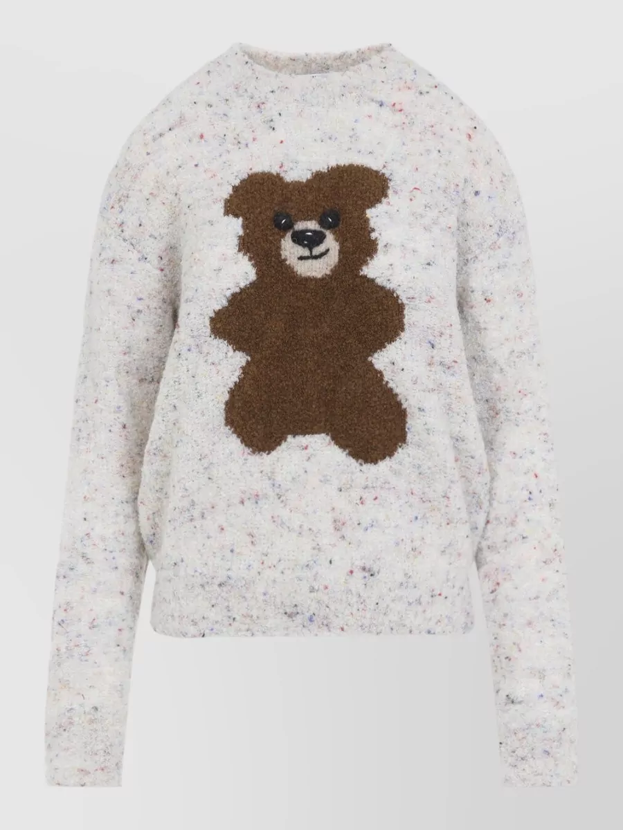 Moschino bouclé knit bear sweater