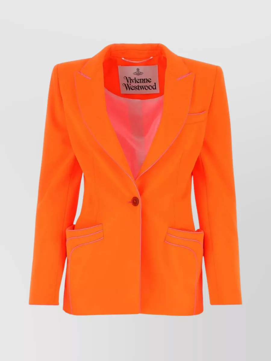 Shop Vivienne Westwood Bold Trimmings Rita Blazer In Orange