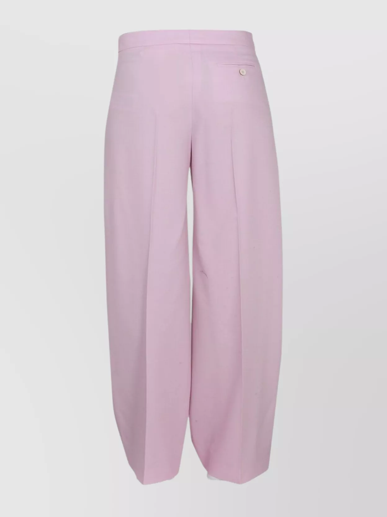 Alexander Mcqueen High Waist Wide Leg Trousers With Button Detail