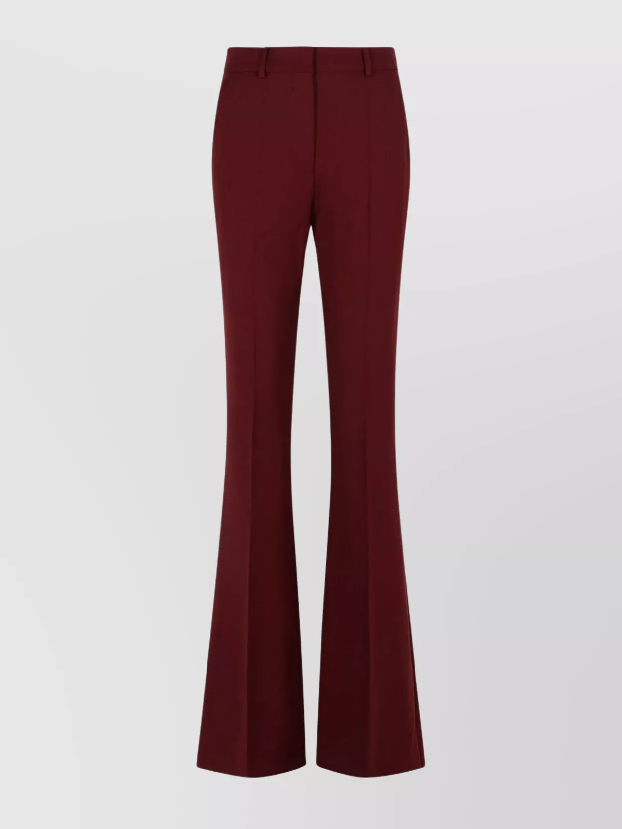 Sportmax Flared Leg Wool Trousers Pockets In Red