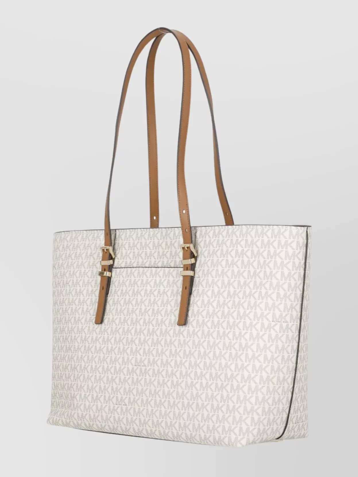 Michael Michael Kors Monogrammed Shoulder Bag Adjustable Handles In White