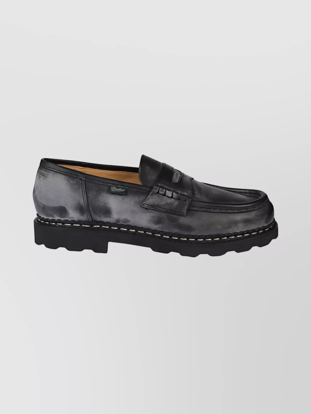 Paraboot Chunky Sole Round Toe Calfskin Loafers