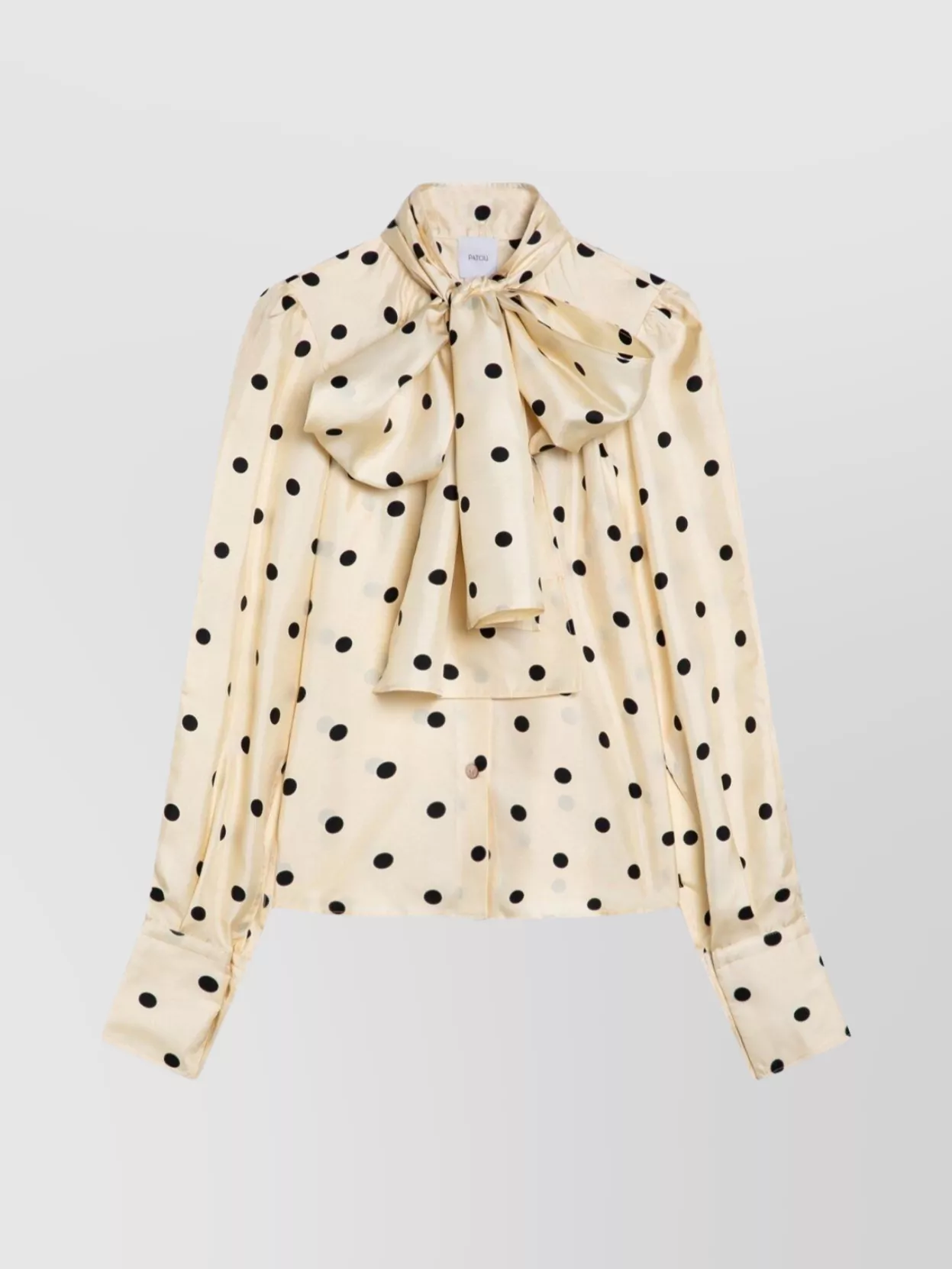 Patou Silk Blouse With Polka Dot Pattern And Bow In Multi