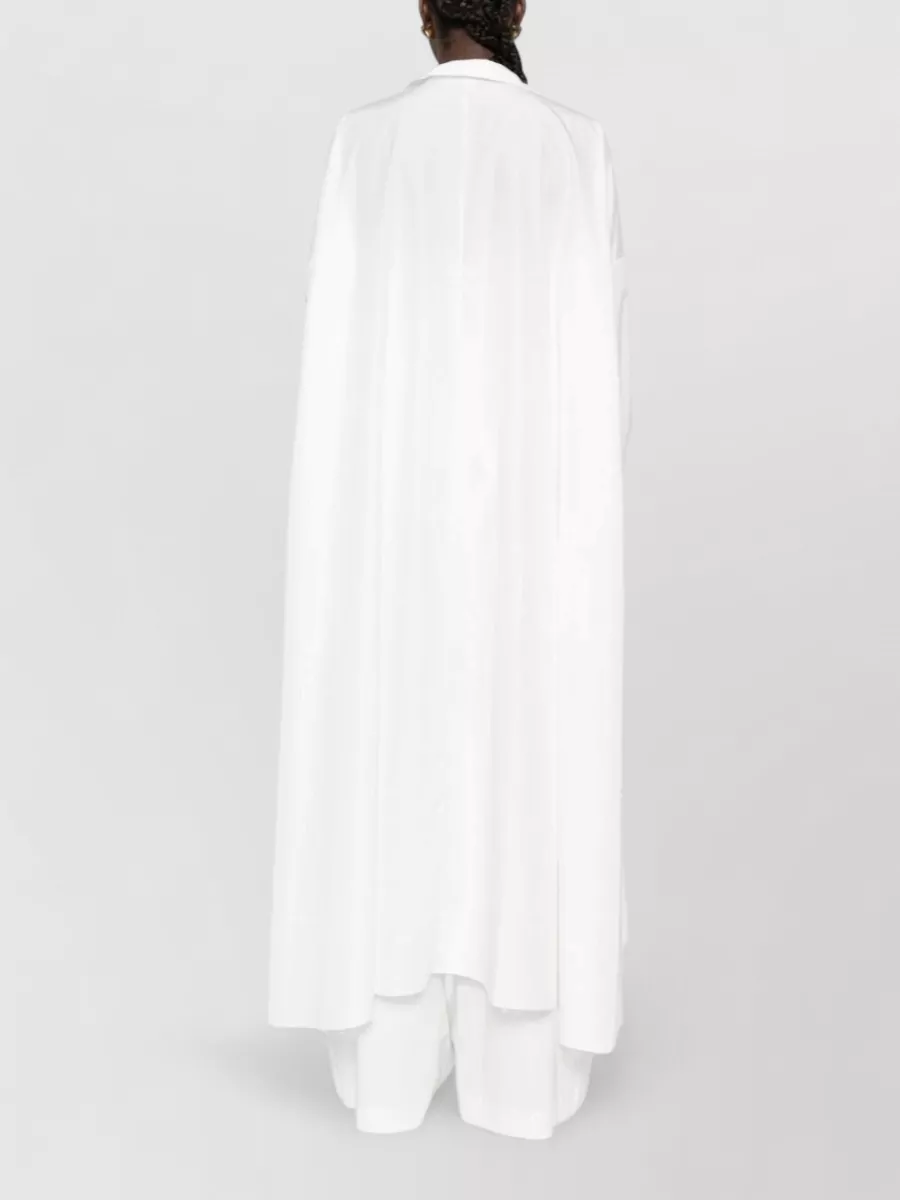 Norma Kamali Long-Sleeve Shirt Cape