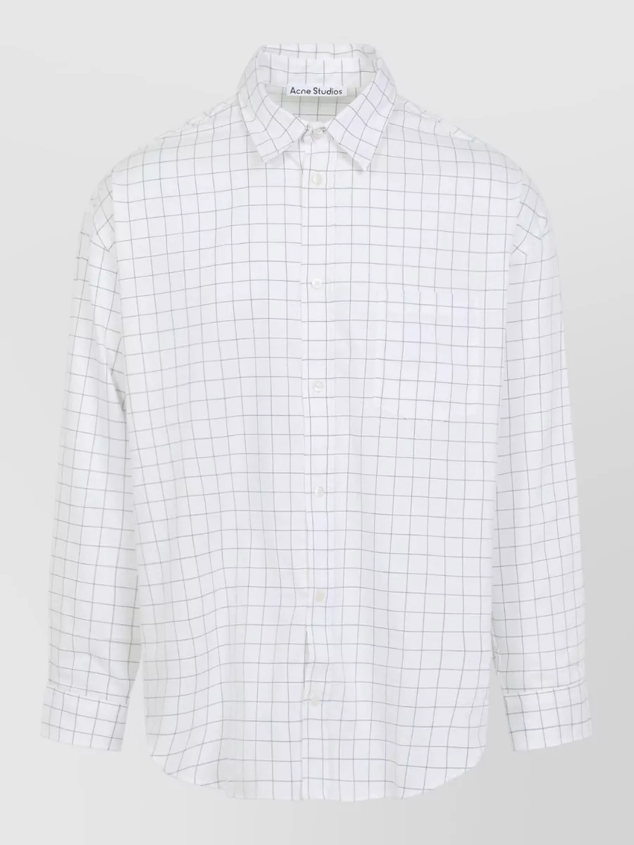 Acne Studios Cotton Shirt Check Pattern Button Down