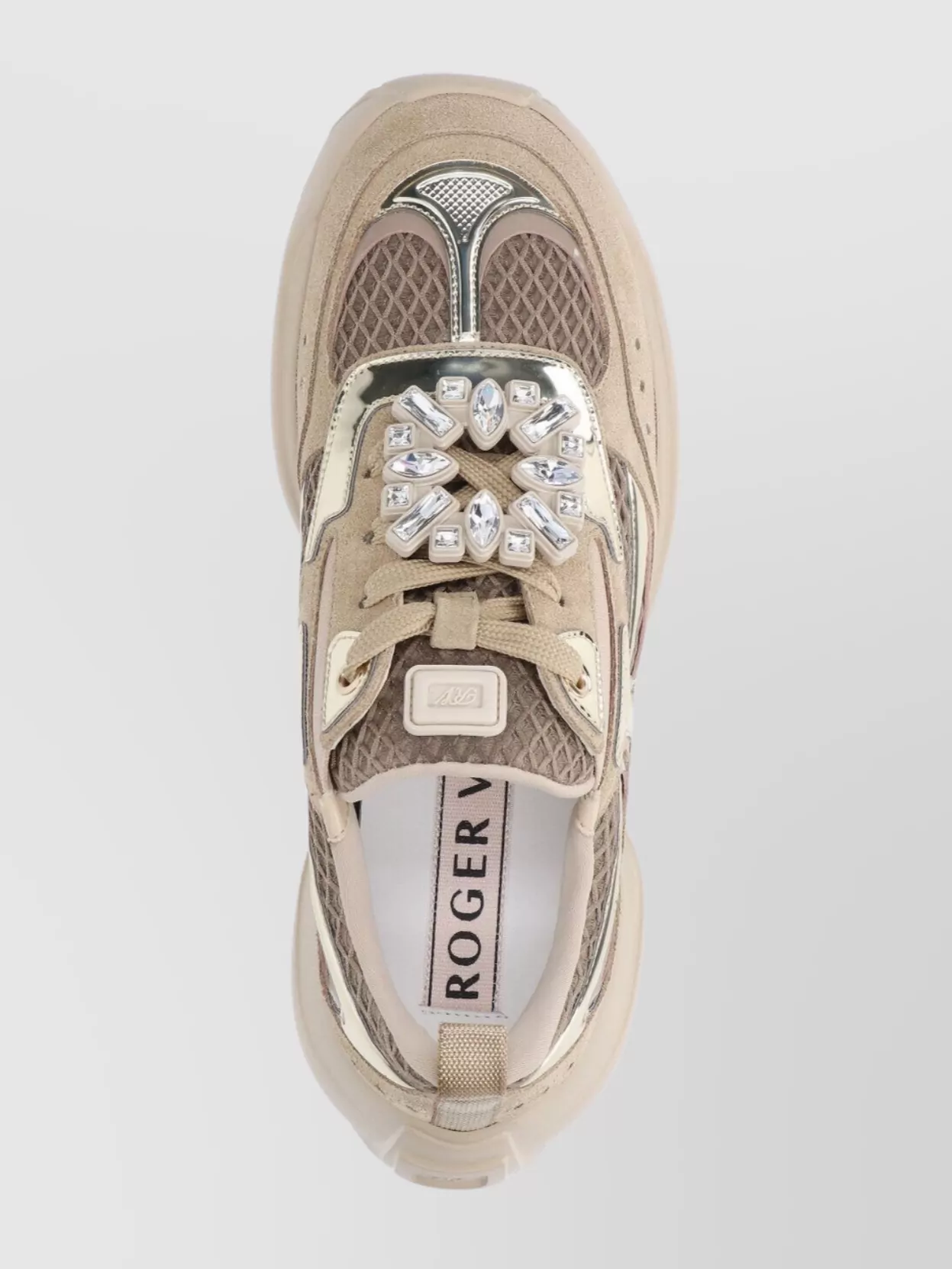 Roger Vivier Chunky Sole Sneakers Featuring Metallic Accents