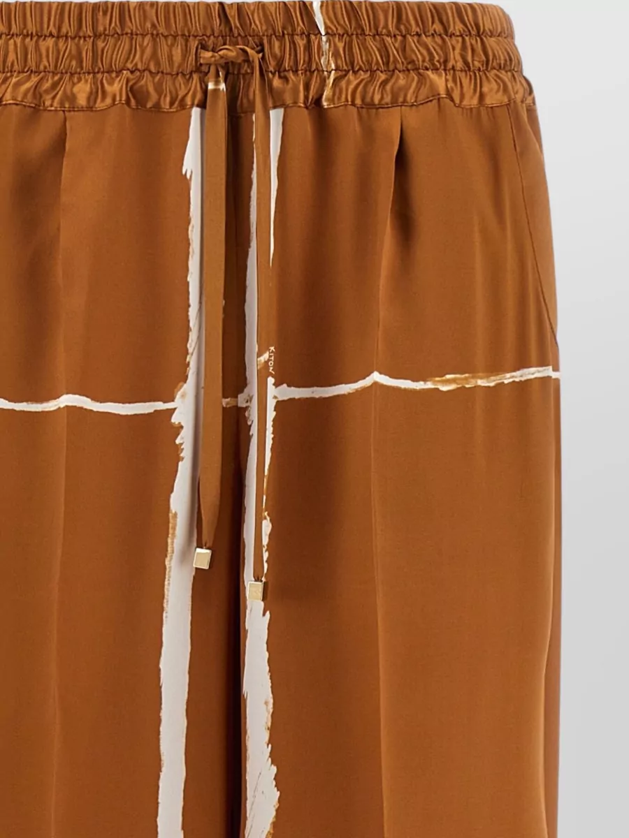 Kiton Silk Wide-Leg Trousers