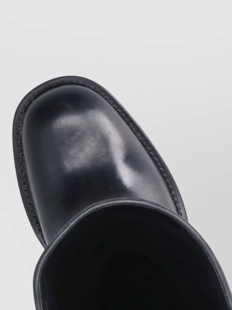 Chloé Leather Studded Knee-High Boots
