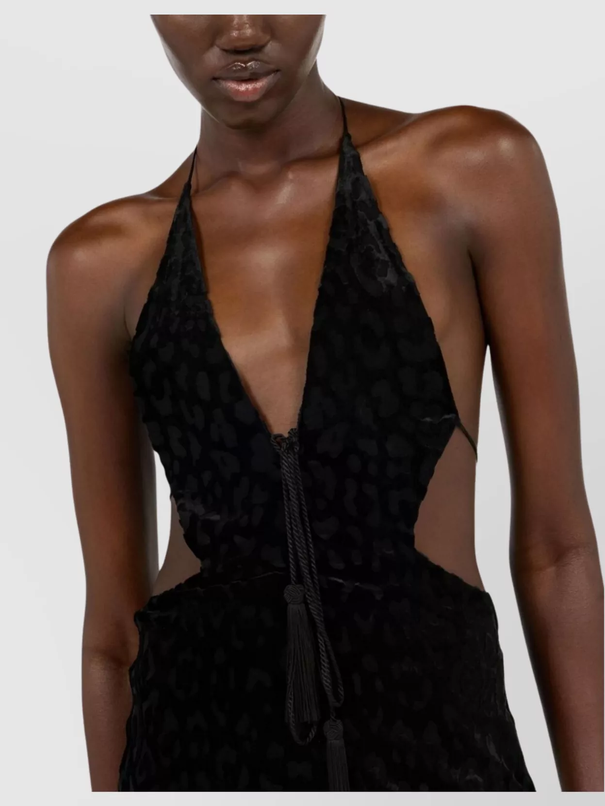 Roberto Cavalli Halter Neck Mini Dress With Tassel Detail