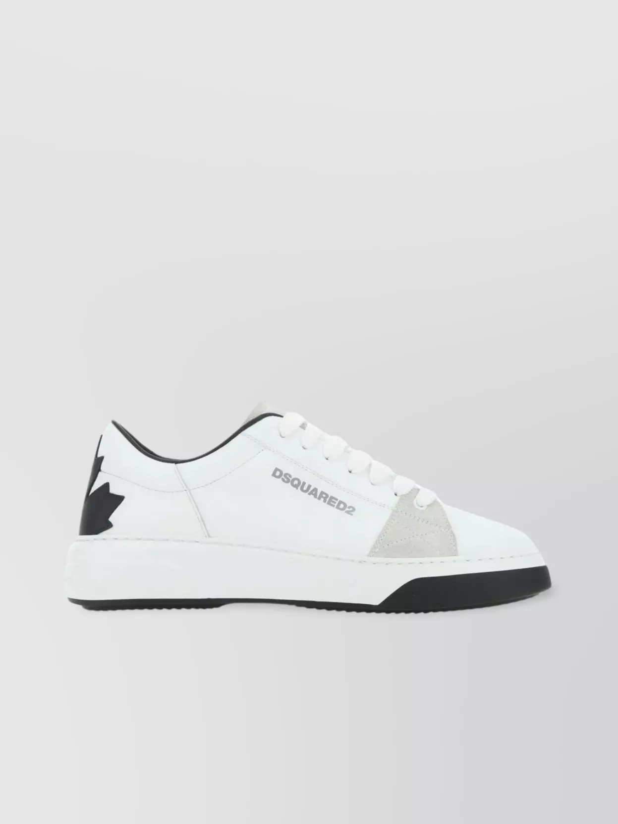 Shop Dsquared2 Color Block Leather Sneakers In Black