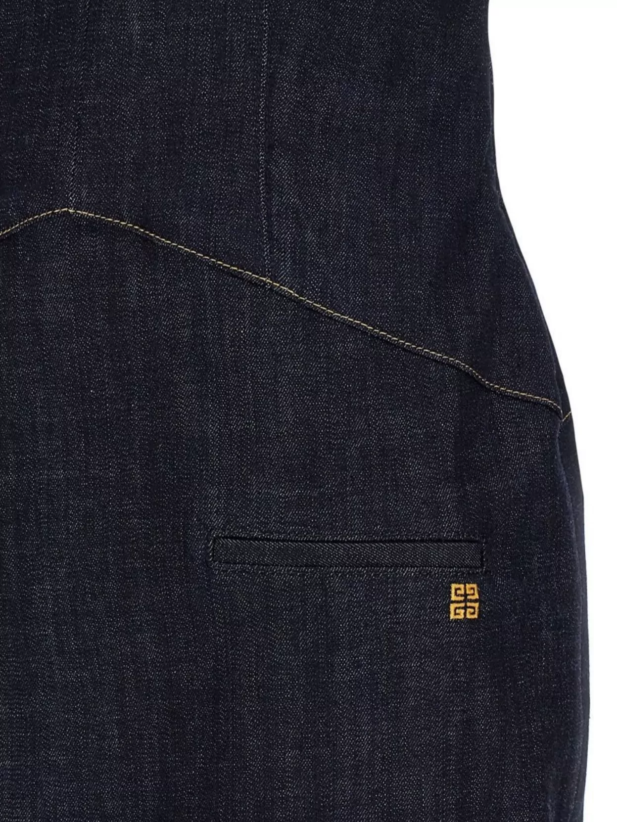 Givenchy Women Denim Pockets Midi Dress