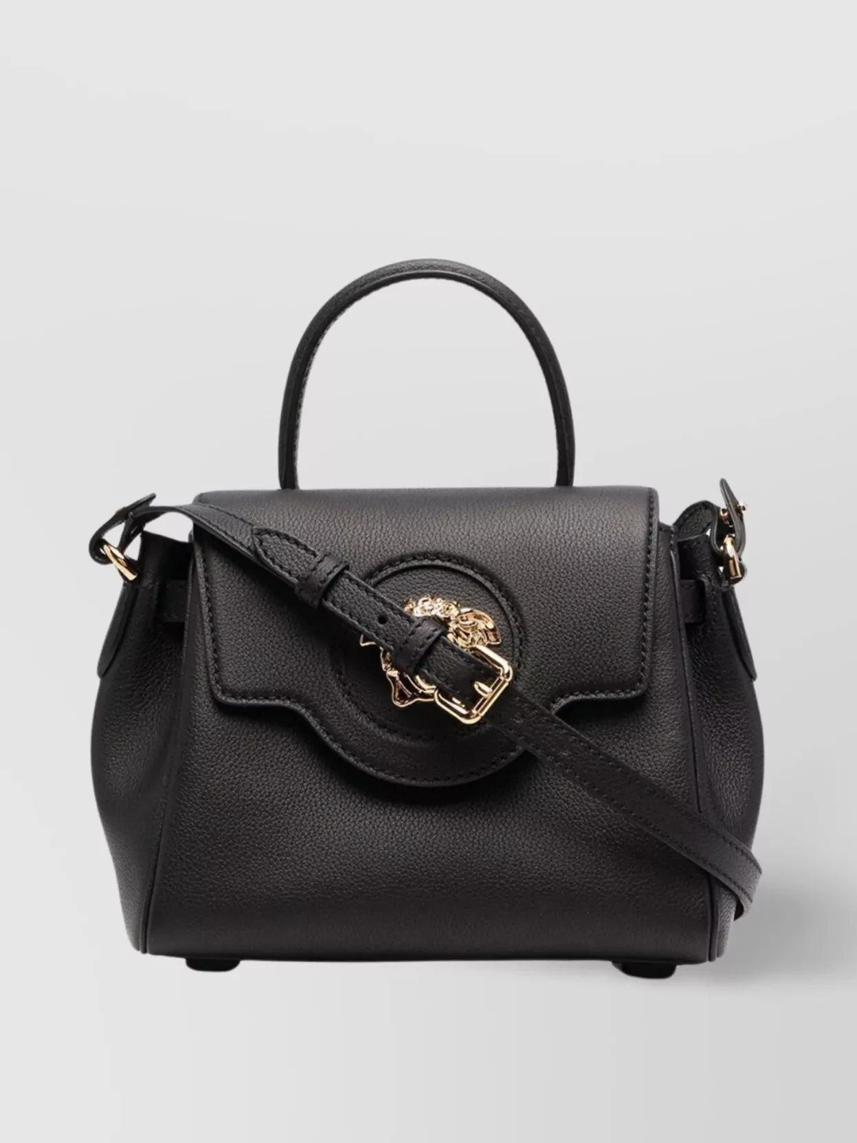 Shop Versace Sculpted Flap Shoulder Bag With Detachable Chain