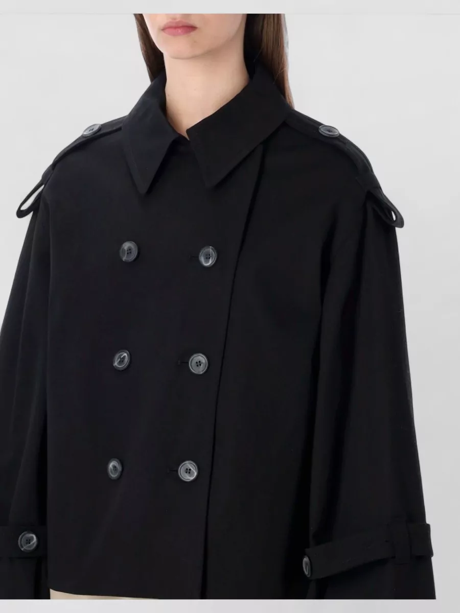 By Malene Birger Cropped Double Breasted Trench Jacket