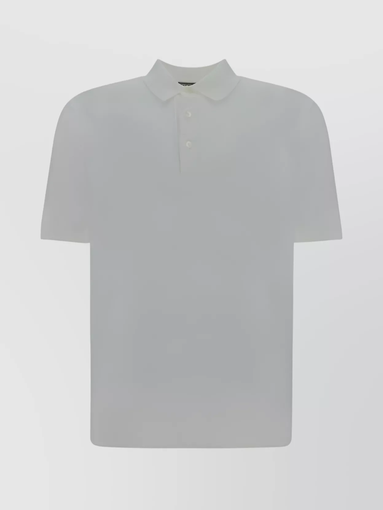 Shop Zegna Ribbed Collar Polo Shirt