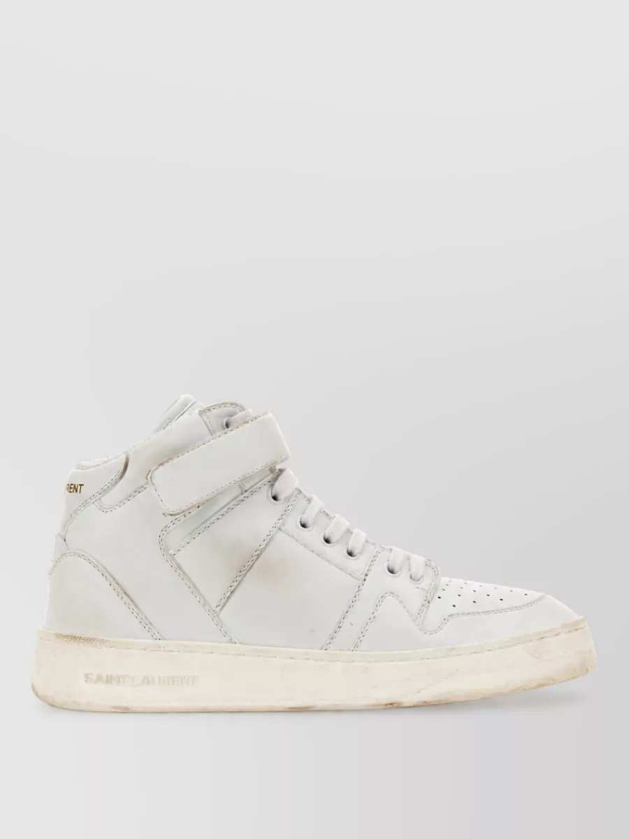 Saint Laurent Leather High-Top Sneakers
