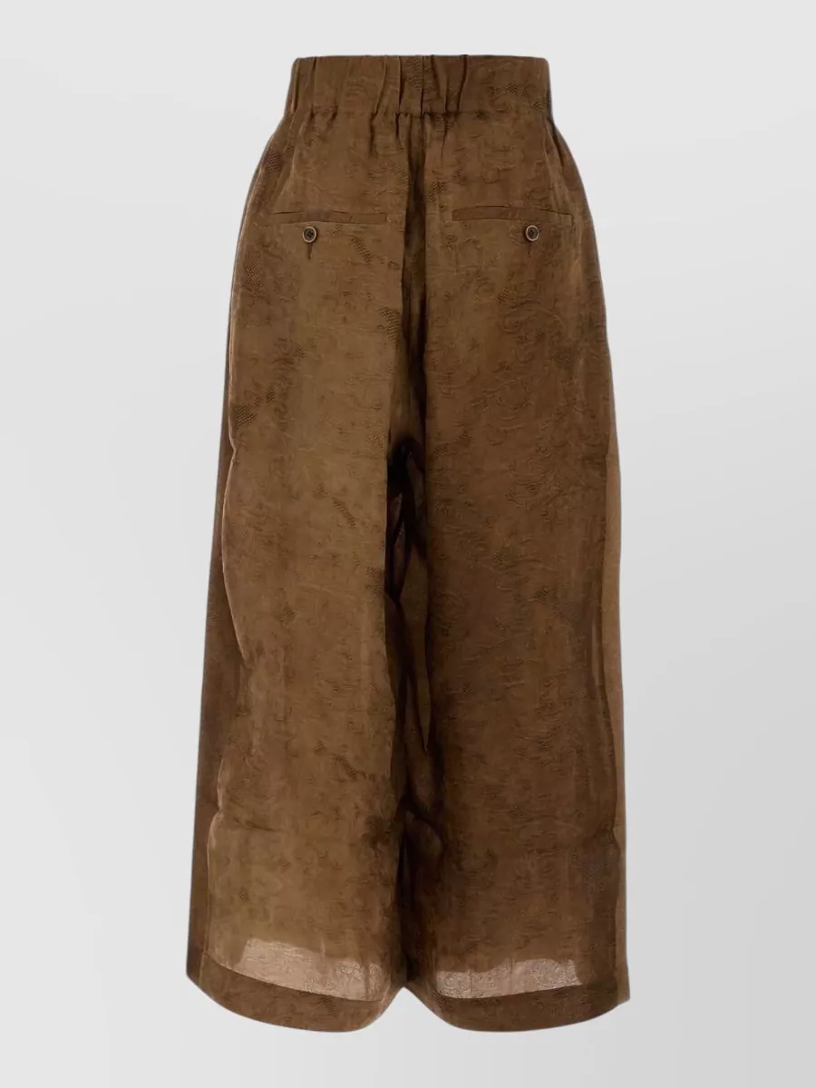 Uma Wang viscose blend wide-leg trousers