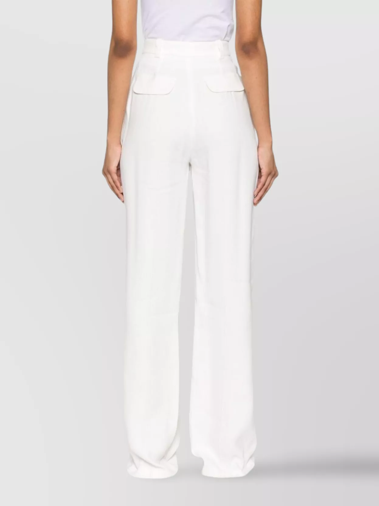 Elisabetta Franchi Linen blend high-waisted wide-leg
