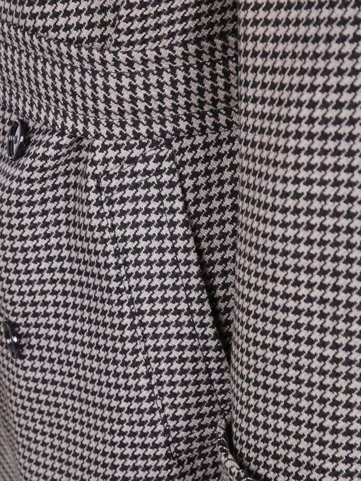 Tagliatore Houndstooth Belted Coat In Neutral